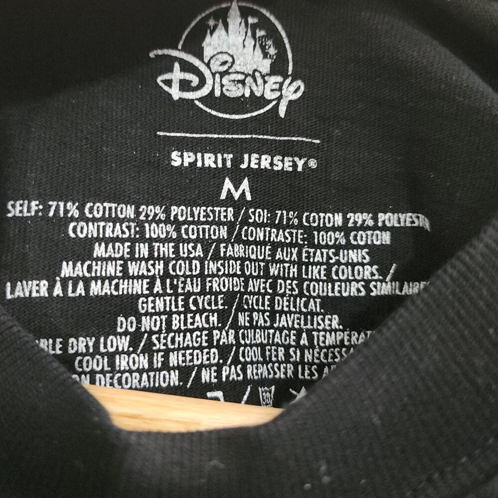 Disney Mickey Mouse Spirit Jersey Black White Striped True Original Size Medium - Picture 9 of 11